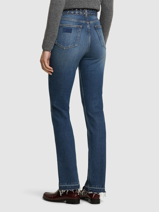 GANNI: Stretch denim straight jeans