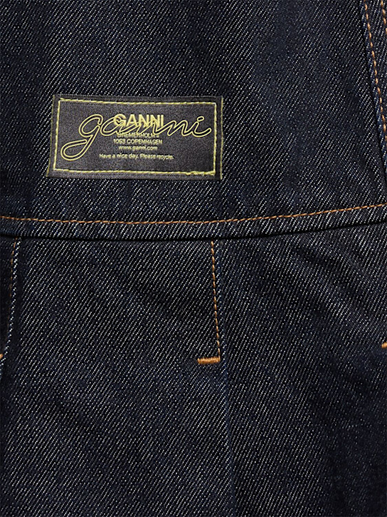 GANNI: Rinsed denim mini dress