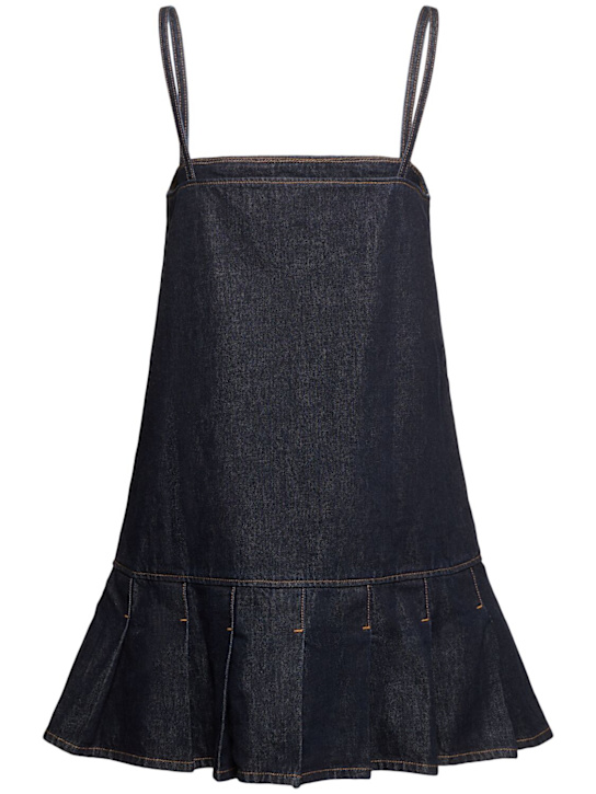 GANNI: Rinsed denim mini dress