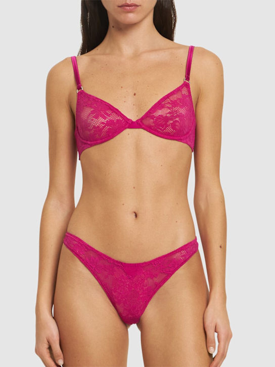 Fleur Du Mal: Le Stretch lace & silk demi bra