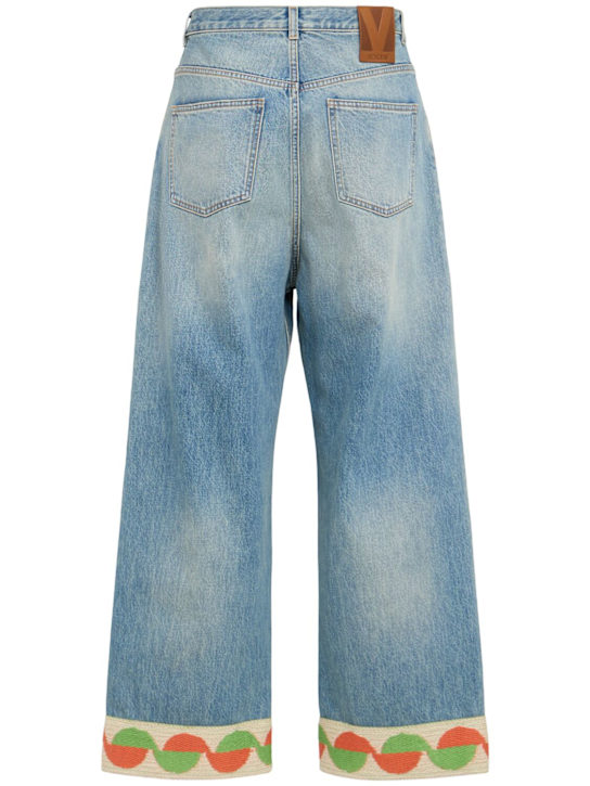 Valentino: Pantalon droit en denim