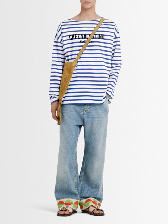 Valentino: Pantalon droit en denim