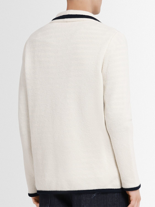 Valentino: Blazer cardigan in lana e cotone