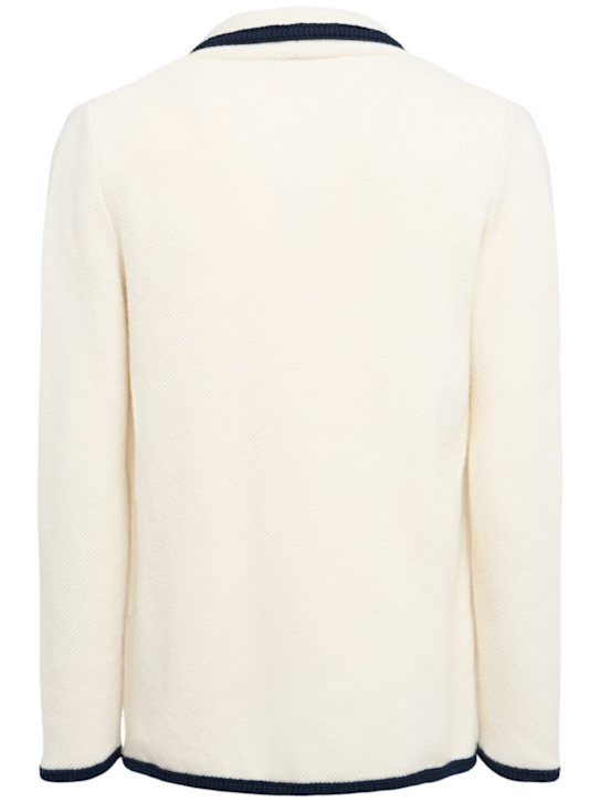 Valentino: Blazer cardigan in lana e cotone