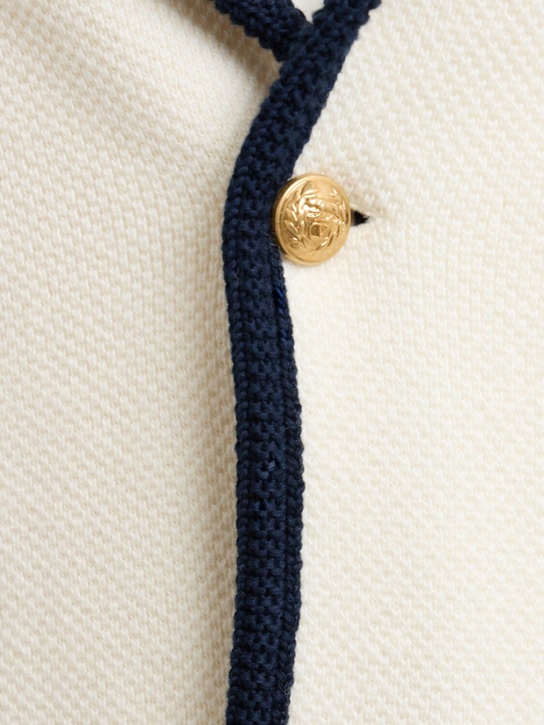 Valentino: Blazer cardigan in lana e cotone