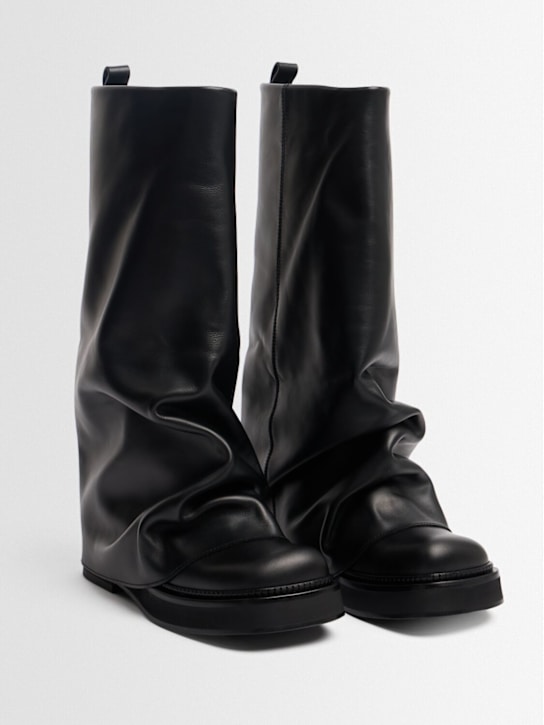 The Attico: 30mm hohe Kampfstiefel aus Leder „Robin“