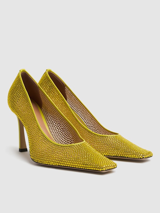 The Attico: 95Mm hohe Pumps aus Mesh mit Kristallen „Juno“