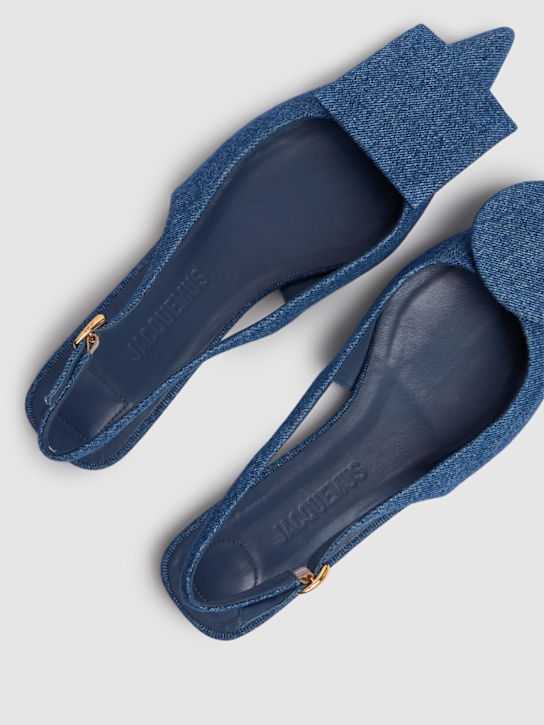 Jacquemus: 10mm Duelo P denim slingback flats