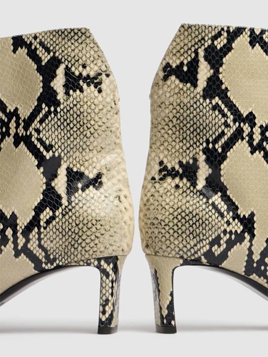 Khaite: 55mm hohe Lederschuhe mit Pythonprägung „Ona“
