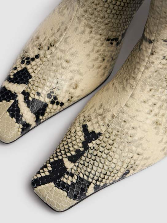 Khaite: 55mm hohe Lederschuhe mit Pythonprägung „Ona“