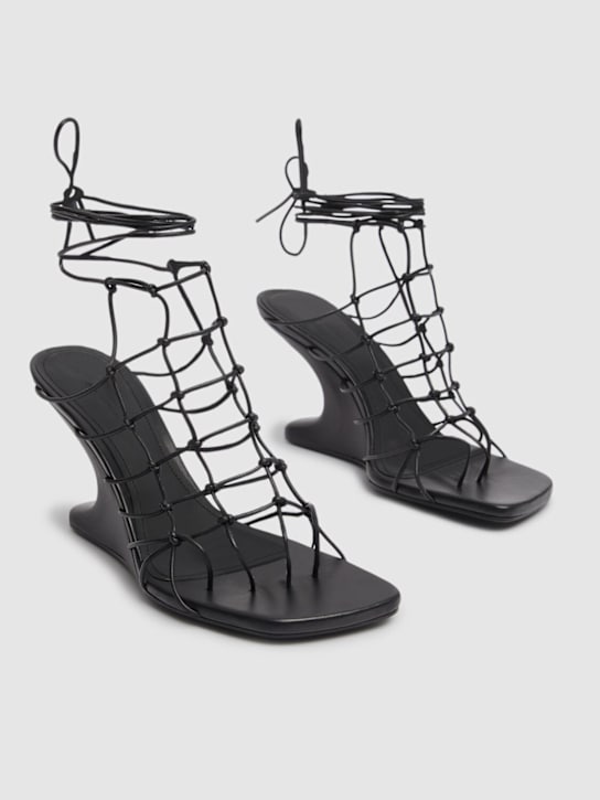 Rick Owens: 80mm Web Cantilever leather sandals