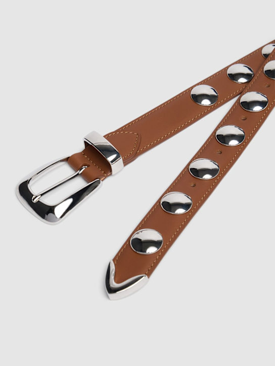 Khaite: Ceinture en cuir clouté Benny