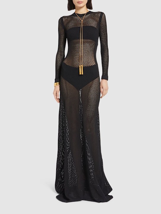 Tom Ford - Vestito lungo in crêpe di misto viscosa