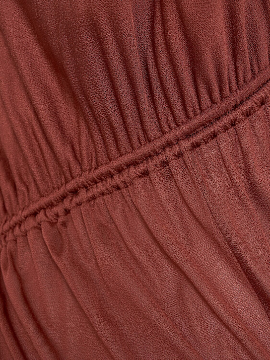 Blumarine: Viscose crepe long dress