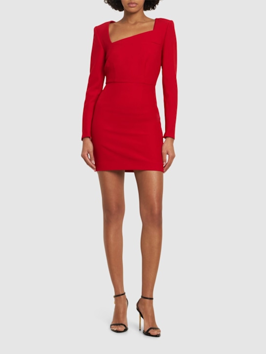 Roland Mouret - Langärmeliges Minikleid aus Krepp