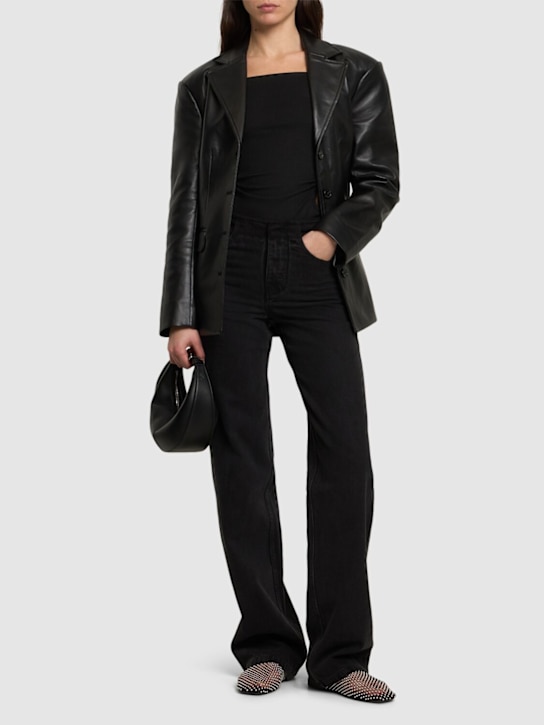 Christopher Esber: Pantalon ample en denim taille haute