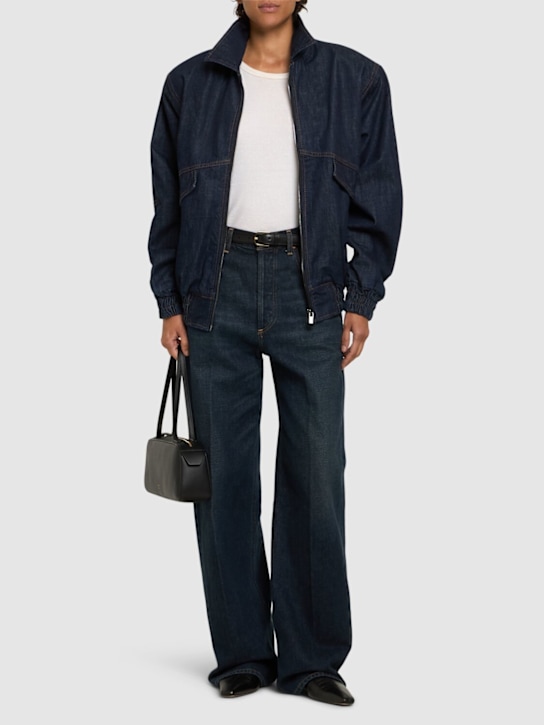 Magda Butrym: Bomber in denim con zip