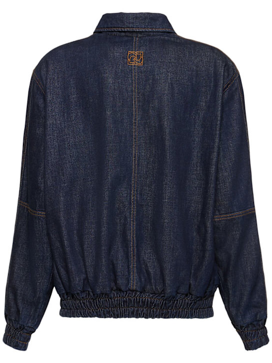 Magda Butrym: Bomber in denim con zip