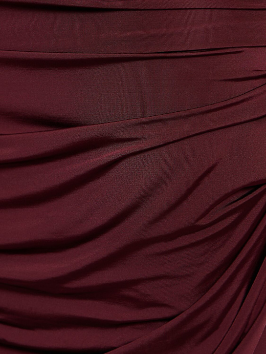 Magda Butrym: Vestido corto de viscosa con capucha