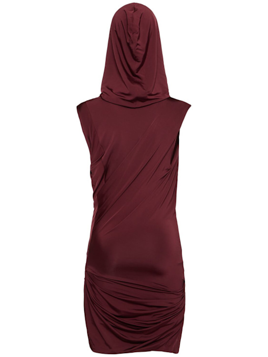 Magda Butrym: Vestido corto de viscosa con capucha