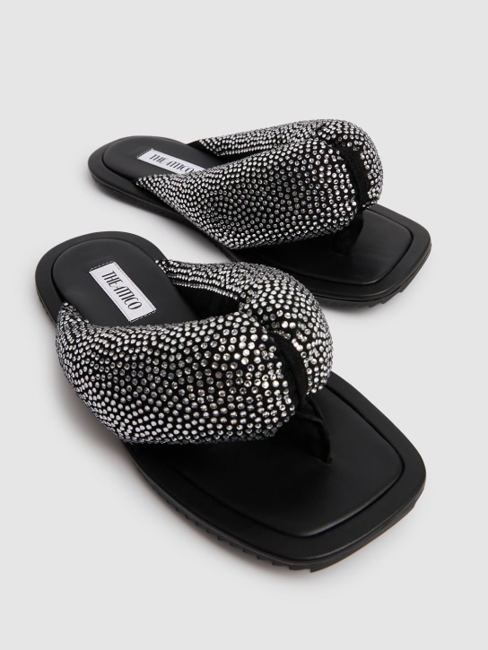 The Attico: Sandali Indie Max in camoscio / cristalli