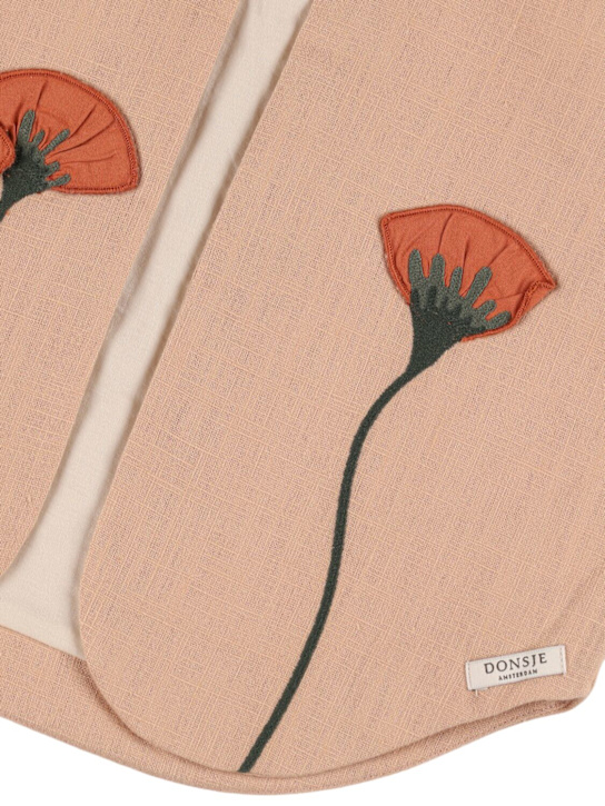 Donsje: Kleid aus Leinen mit Blumenstickerei