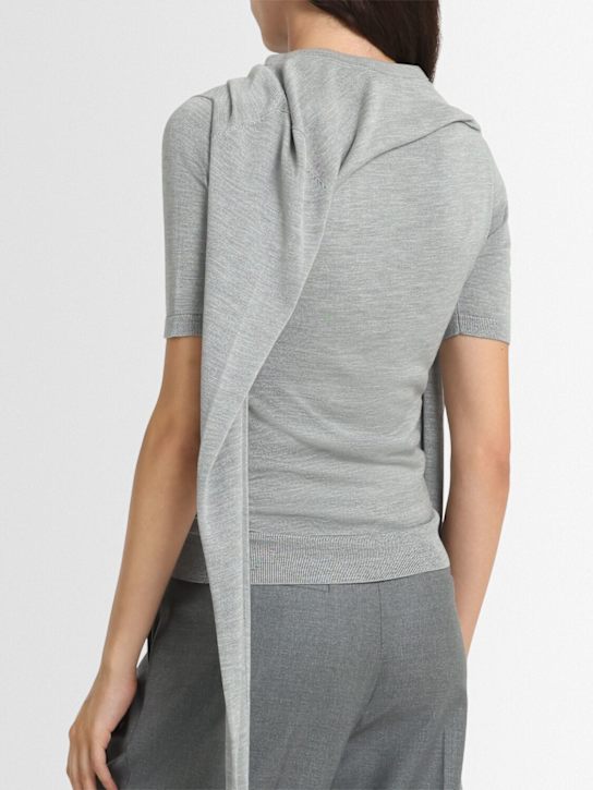 Acne Studios: Dekonstruiertes Strickoberteil aus Seide „Klowd“