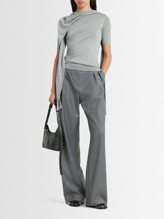 Acne Studios: Dekonstruiertes Strickoberteil aus Seide „Klowd“