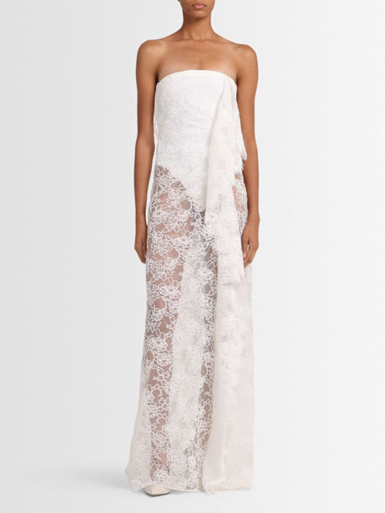 Christopher Esber: Robe bustier en dentelle Floating