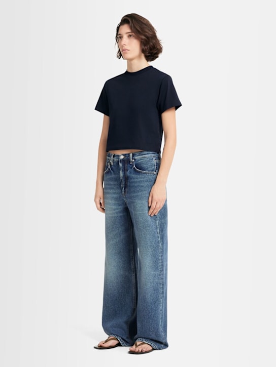 Annagreta: T-shirt cropped Greta in jersey di cotone