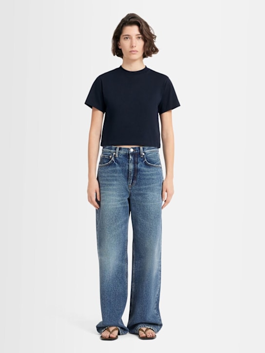Annagreta - T-shirt cropped Greta in jersey di cotone