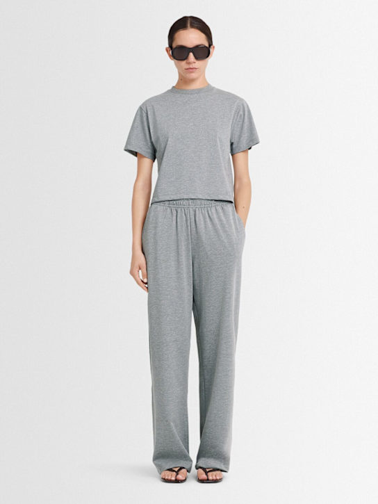 Annagreta: T-shirt cropped Greta in jersey di cotone