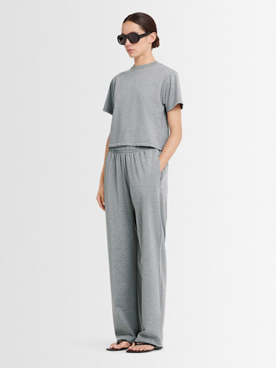 Annagreta: T-shirt cropped Greta in jersey di cotone
