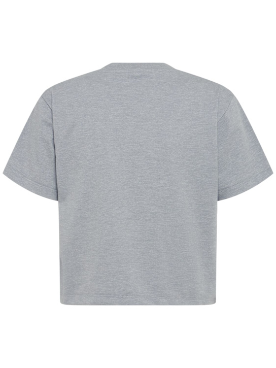 Annagreta: T-shirt cropped Greta in jersey di cotone