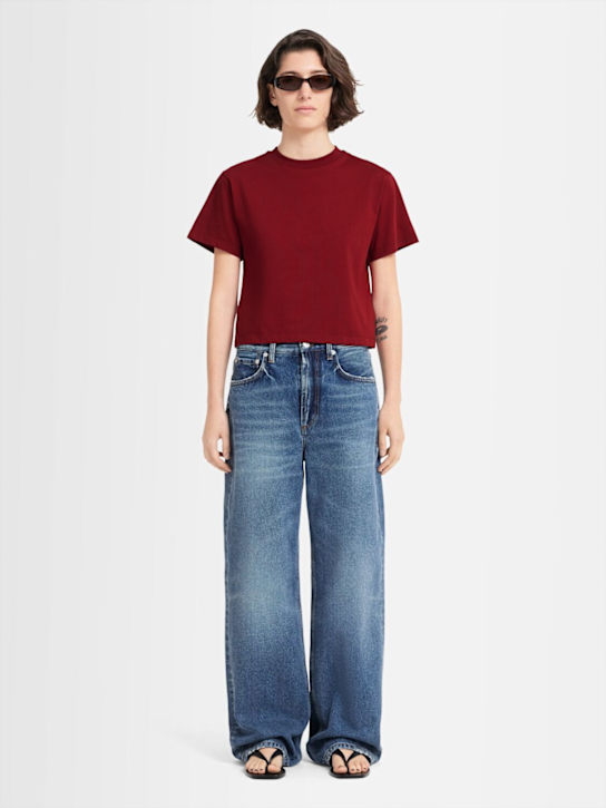 Annagreta - T-shirt cropped Greta in jersey di cotone