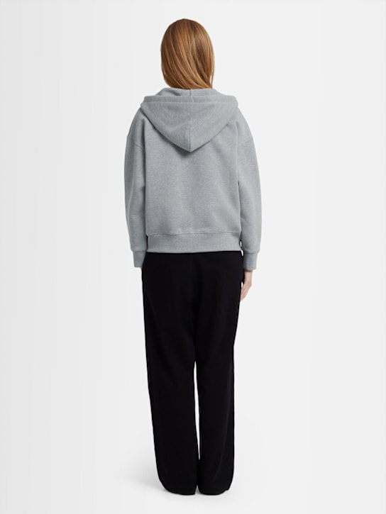 Annagreta: Felpa Grace in cotone felpato con zip e cappuccio