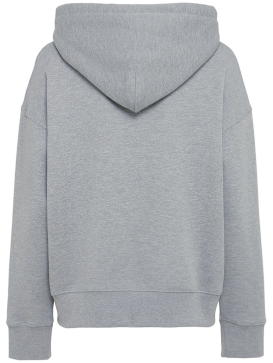 Annagreta: Felpa Grace in cotone felpato con zip e cappuccio