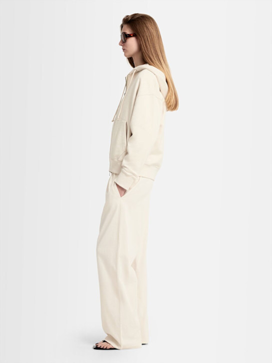 Annagreta: Felpa Grace in cotone felpato con zip e cappuccio