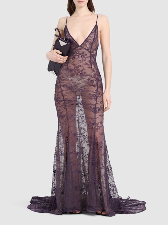 The Attico: Robe en dentelle brodée effet vintage
