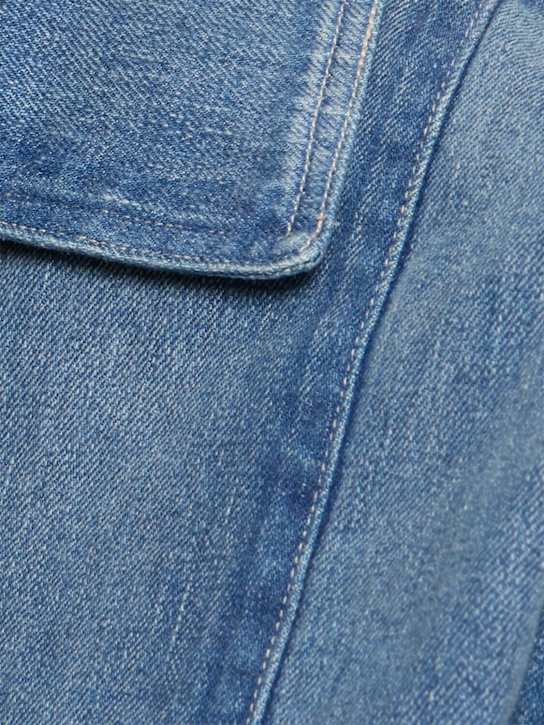 Auralee: Chemise en denim délavé