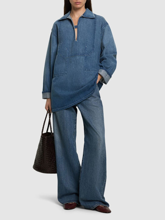 Auralee - Chemise en denim délavé