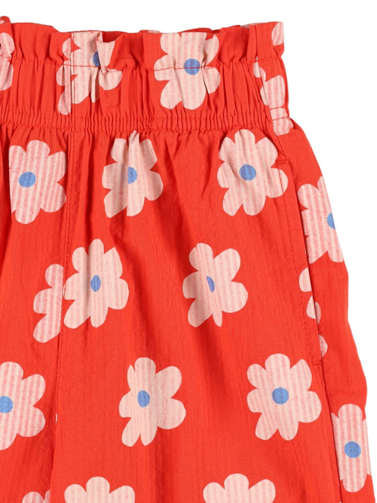Jellymallow - Flower printed cotton wide pants