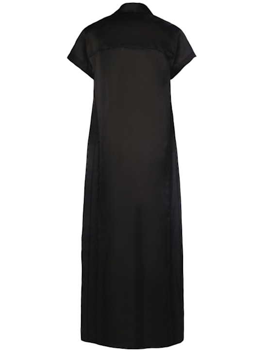 Khaite: Vestido largo de organza de seda