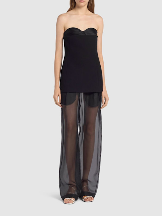 Khaite - Pantalon en organza de soie stretch Trenton