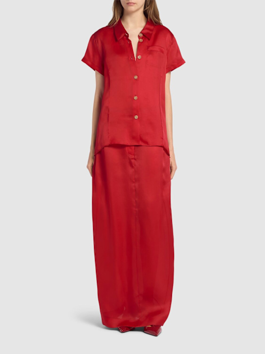 Khaite - Jupe longue en organza de soie Lucian