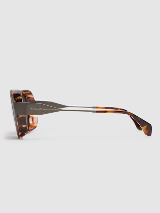 Moncler: Lunettes de soleil rondes en titane Auros