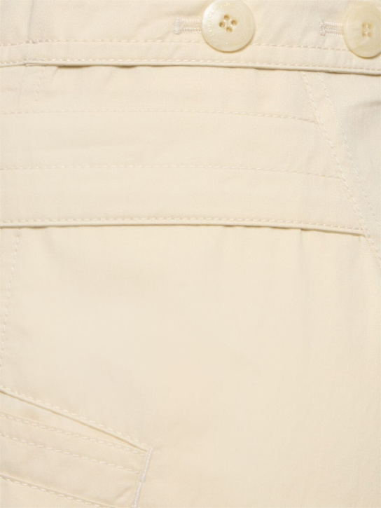 LOW CLASSIC: Double belt cotton blend pants