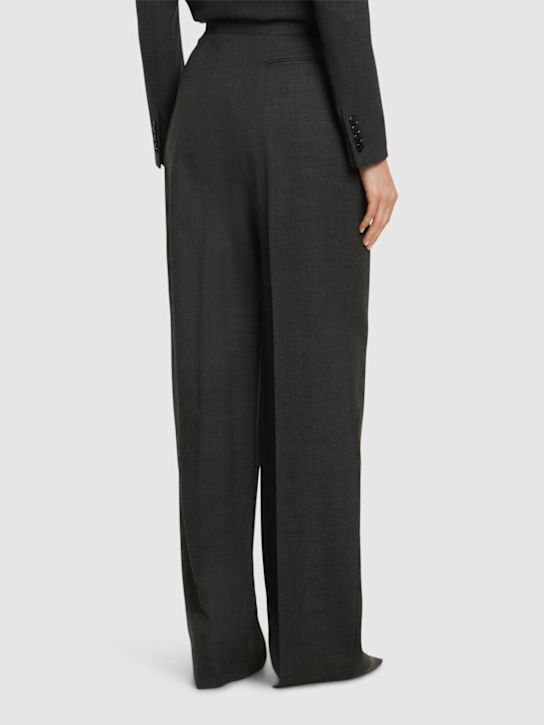 The Row: Gordon high rise wool wide pants