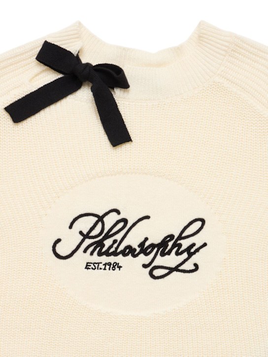 Philosophy: Suéter de punto de algodón con logo
