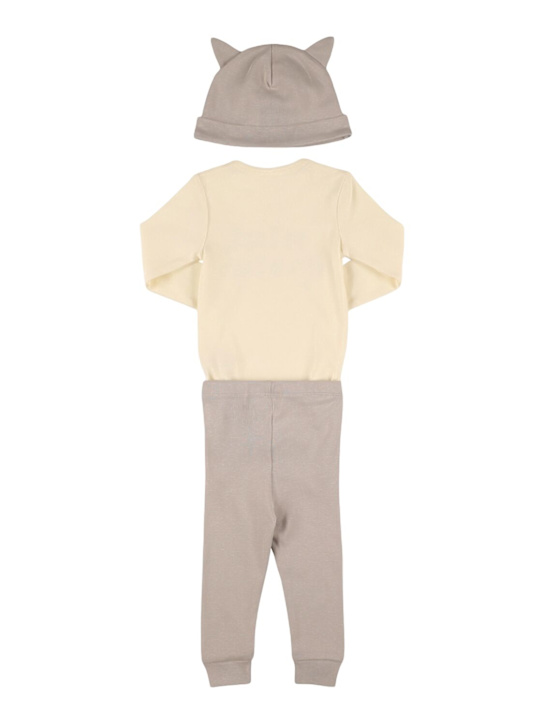 Mini Rodini: Body, pantalon & bonnet en coton biologique